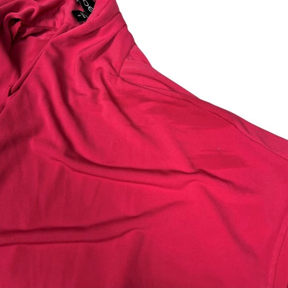 (Up To 50% Off SALE) Bebe Ruched Short Sleeve Neon Dress - Picture 5 of 5